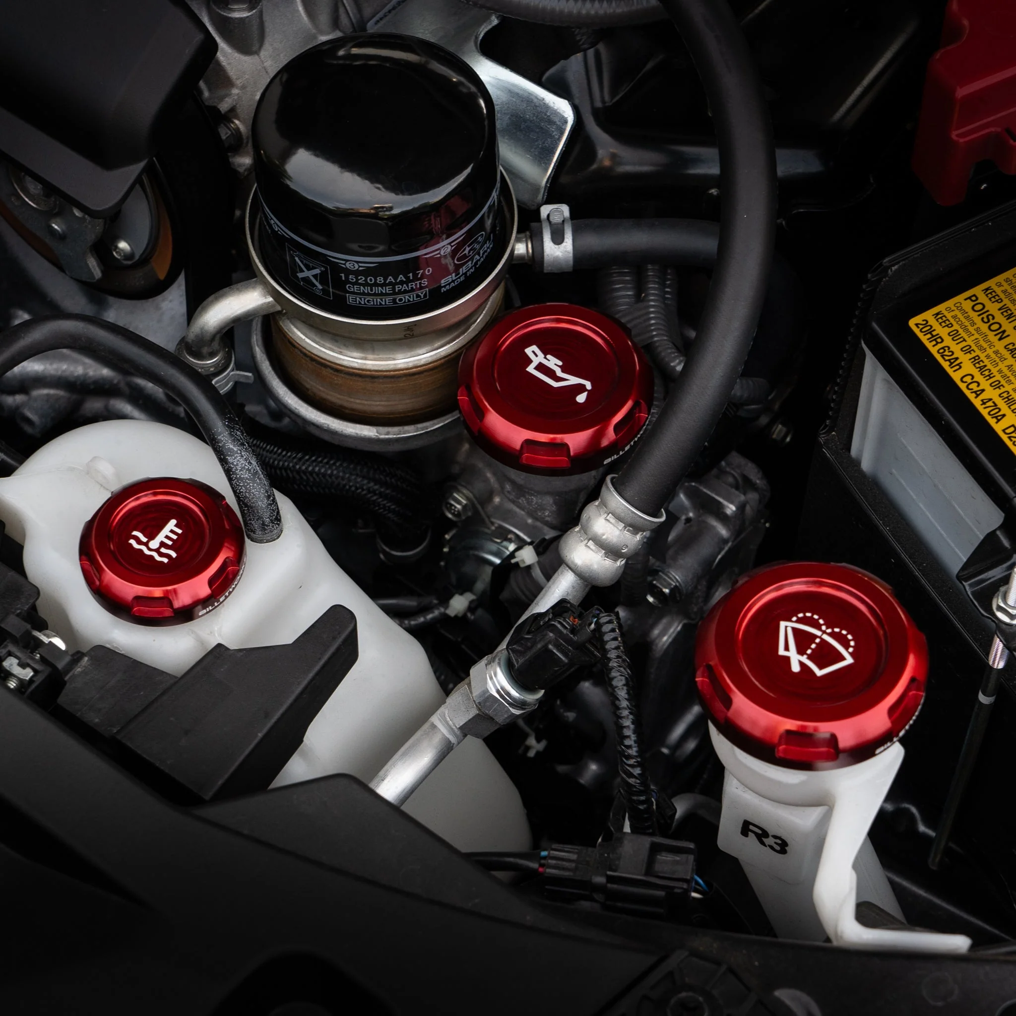 Billetworkz Engine Bay Caps – 2013–2022+ Subaru BRZ / Toyota 86 & GR86 / 13–16 Scion FR-S - Image 10