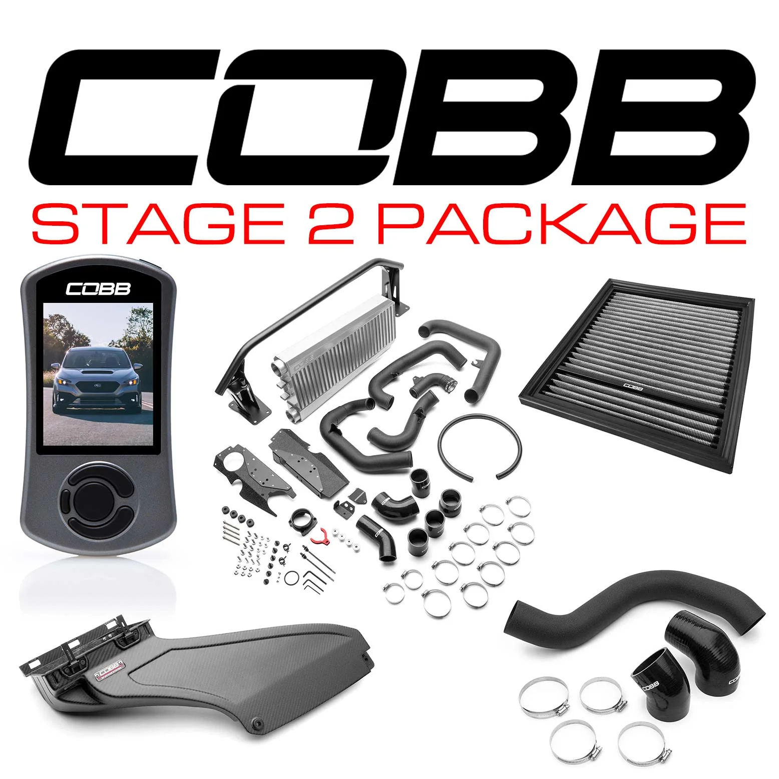 Cobb Stage 2 Power Package (FMIC) Carbon Fiber - 2022+ Subaru WRX - Image 21