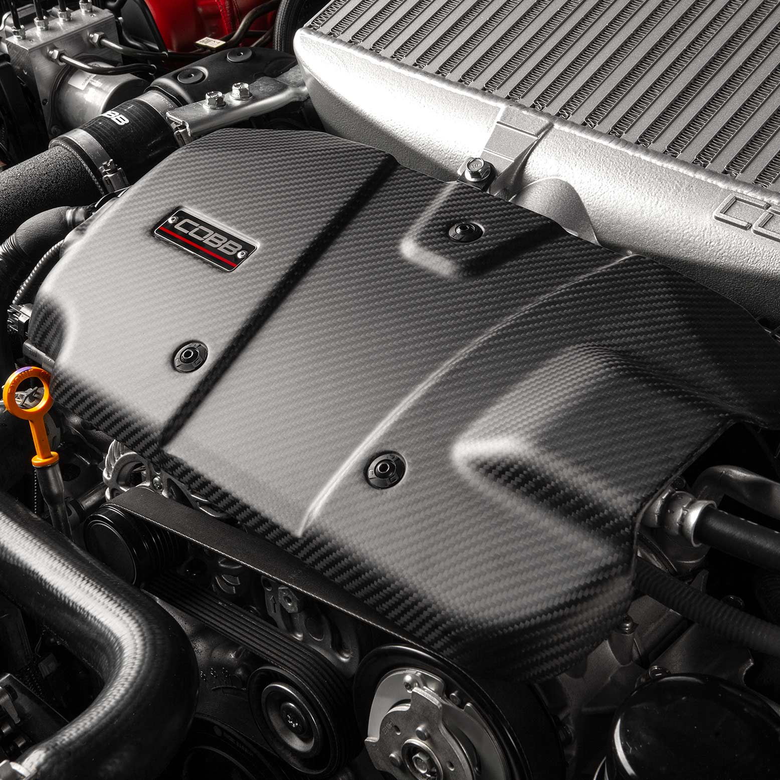 COBB Tuning Redline Carbon Fiber Engine Cover - 2022+ Subaru WRX - Image 6