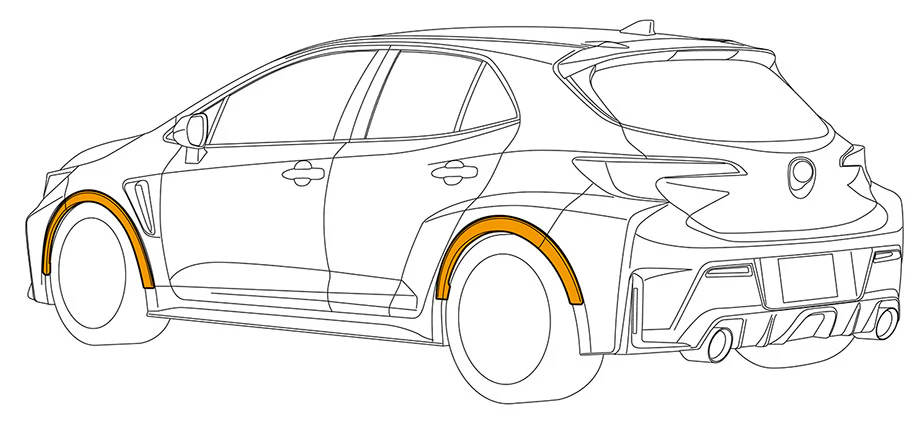 HKS Fender Molding - 2023+ Toyota GR Corolla - Image 6