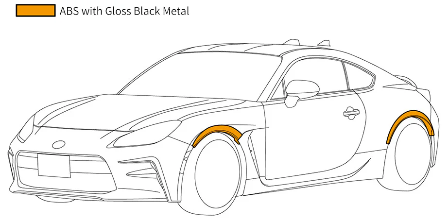 HKS Fender Molding Kit - 2022+ Toyota GR86 / Subaru BRZ - Image 3
