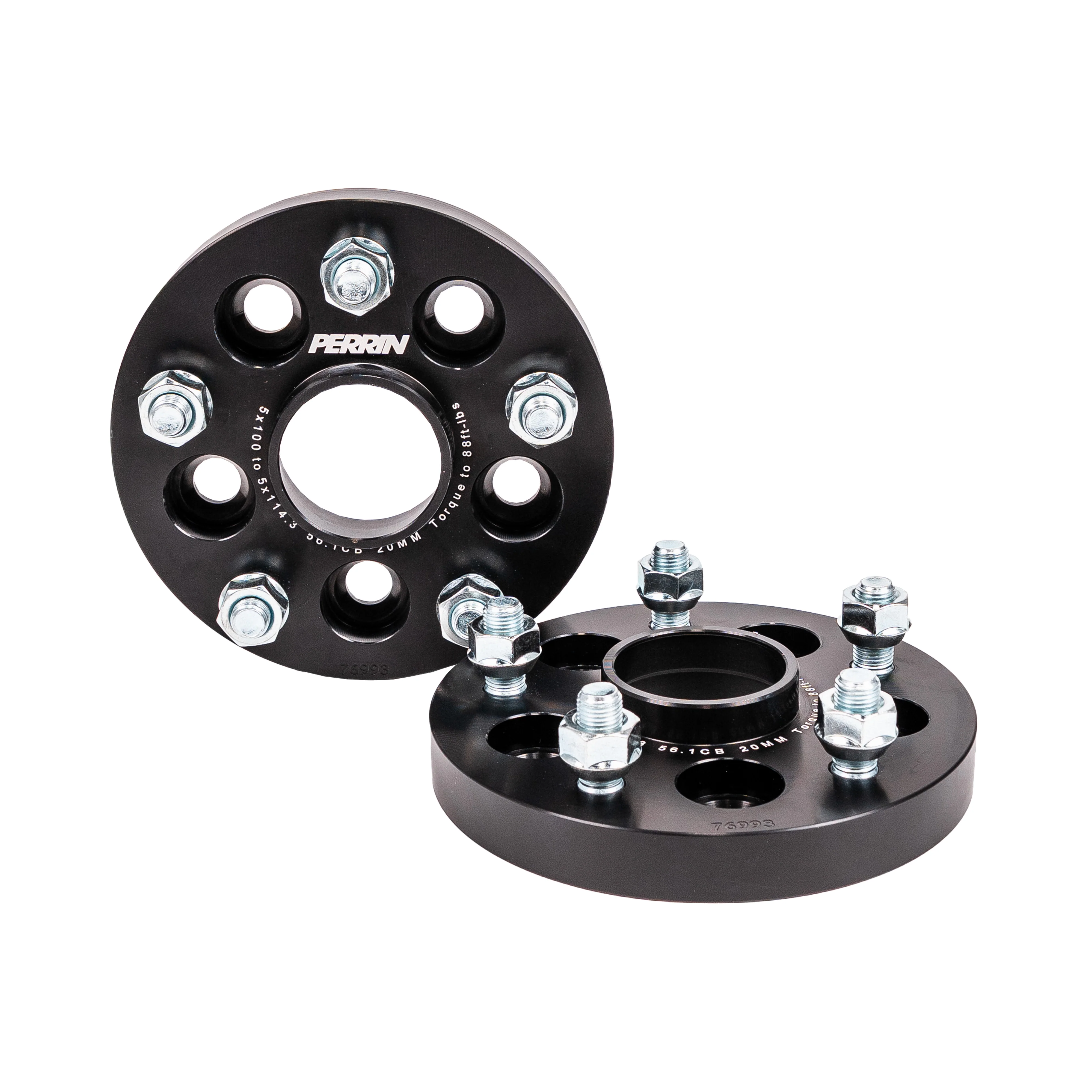 PERRIN 20mm Wheel Adapter (Bolt-On Type) 5x100 to 5x114.3 w/56mm Hub – 2017-2022+ Subaru BRZ / Toyota 86 & GR86 - Image 2