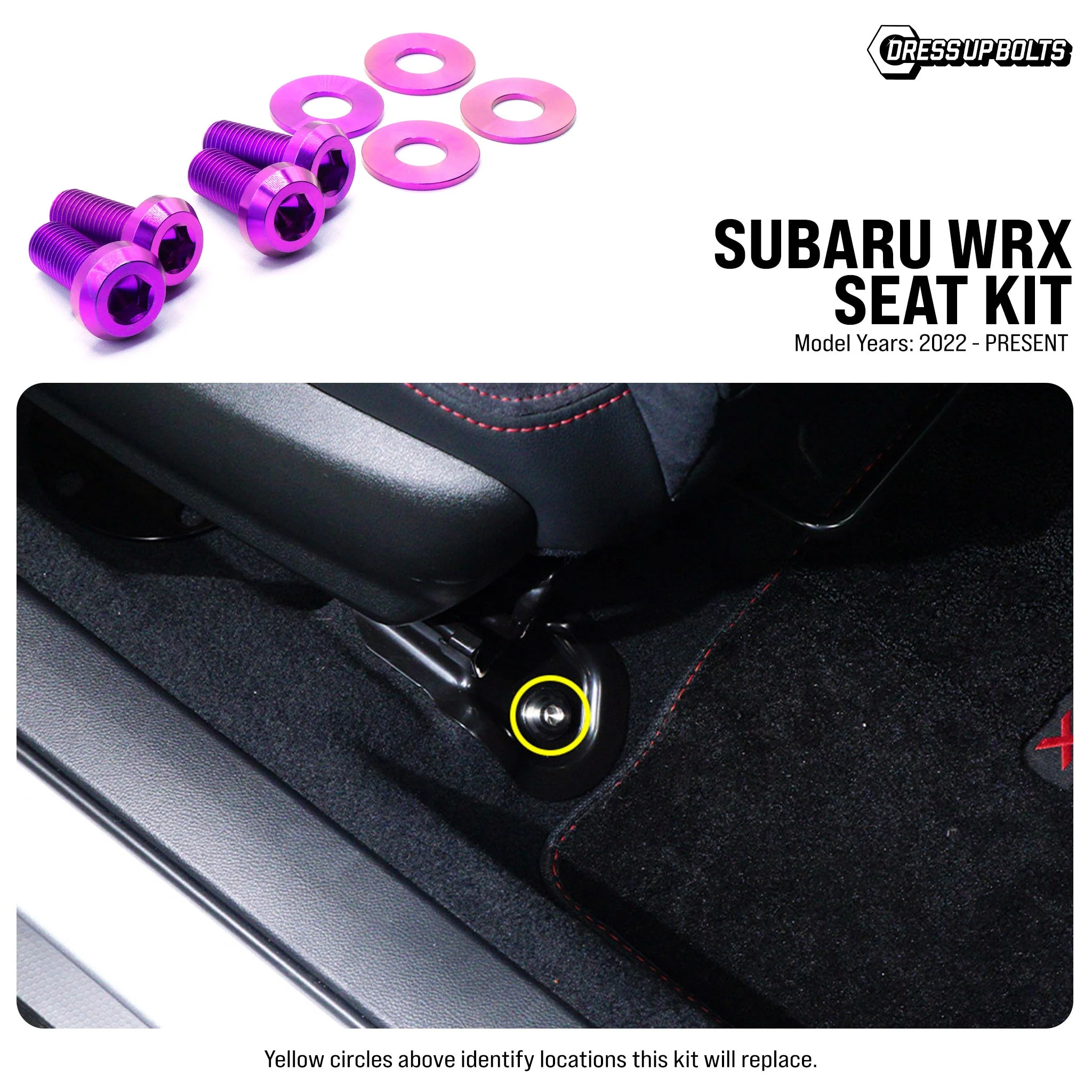 Titanium Hardware Seat Kit - Subaru WRX (2022+) - Image 2
