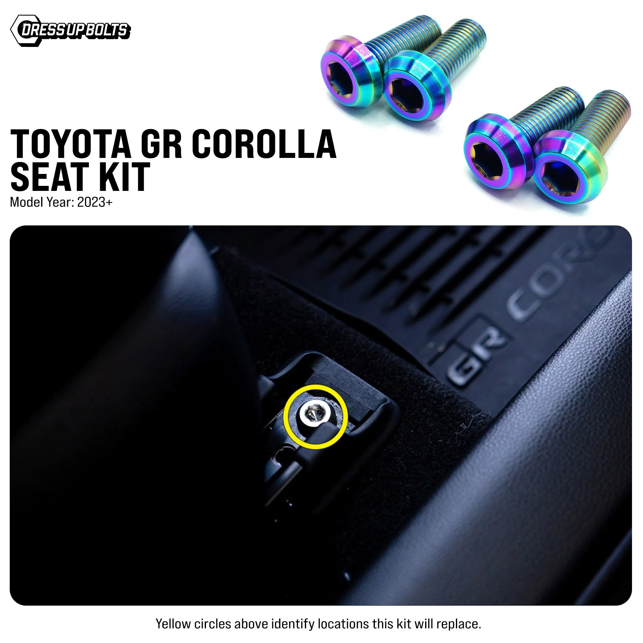 Titanium Hardware Seat Kit - Toyota GR Corolla (2023+) - Image 2