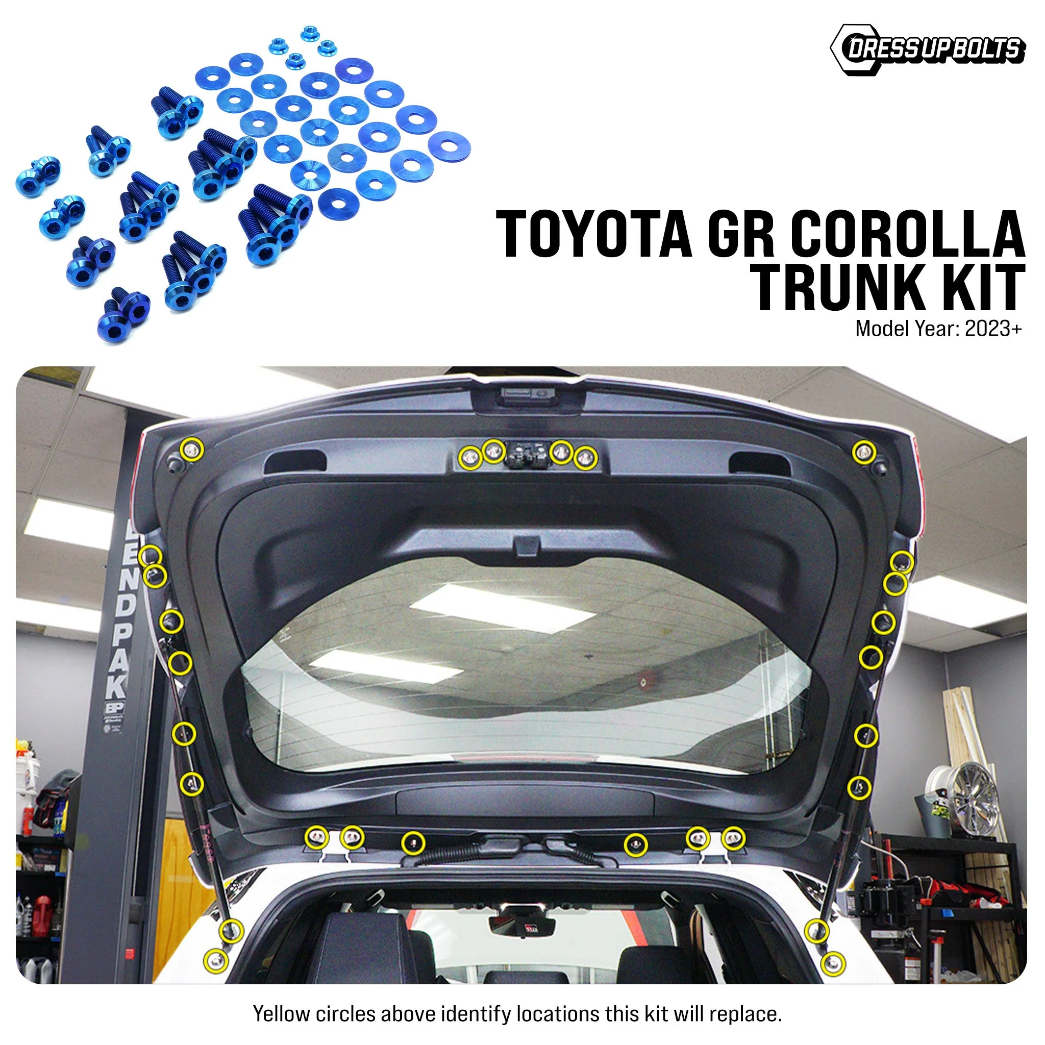 Titanium Hardware Trunk Kit - Toyota GR Corolla (2023+) - Image 2