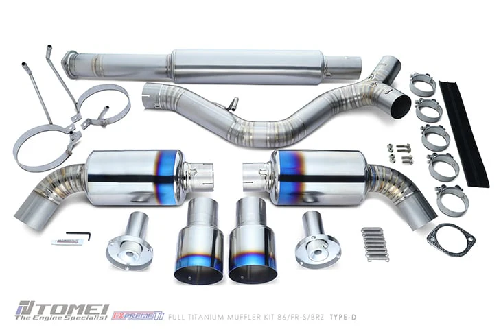 TOMEI Full Titanium Muffler EXPREME Ti Type-D Dual Exit Exhaust  - 2013+ Scion FR-S / 13-22+ Subaru BRZ / Toyota 86 & GR86