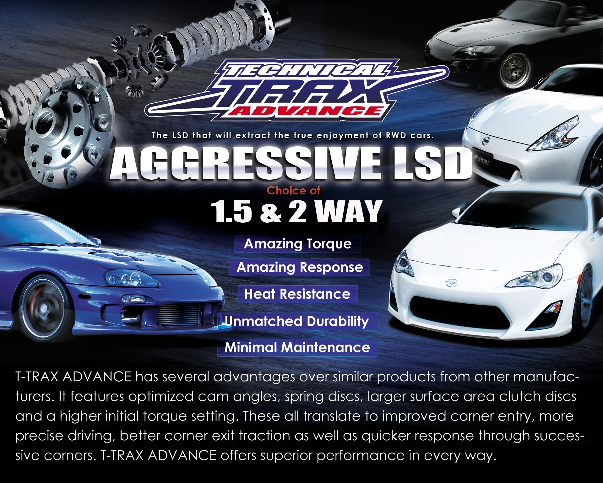 TOMEI Technical Trax Advance 1.5-Way LSD – 2013-2016 Scion FR-S / 2013-2020 Subaru BRZ / Toyota 86 & GT86 - Image 2